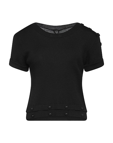 MAX & MOI Pullover Nero 70% Lana Merino, 20% Seta, 10% Cachemire