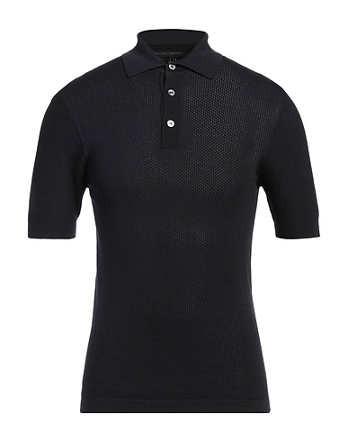 DUNHILL Sweater Midnight blue 70% Cotton, 30% Mulberry silk