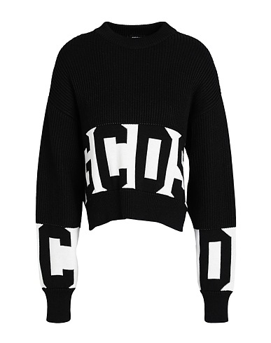 GCDS Sweater Black 52% Cotton, 48% Acrylic