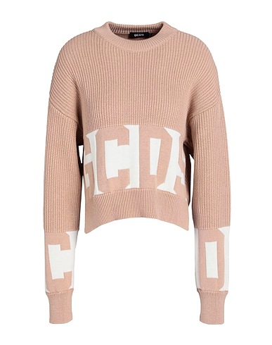 GCDS Pullover Beige 52% Cotone, 48% Acrilico