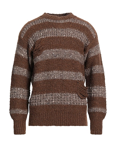 MAISON FLÂNEUR Sweater Brown 70% Wool, 18% Polyamide, 12% Alpaca wool, Silk