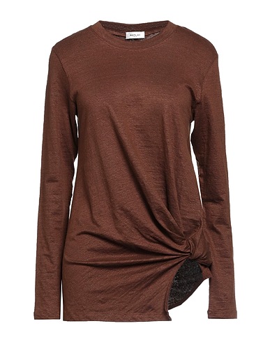REPLAY Sweater Brown 95% Linen, 5% Elastane