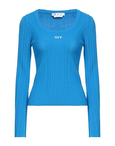 OFF-WHITE™ Pullover Azurblau 90% Viskose, 10% Polyester
