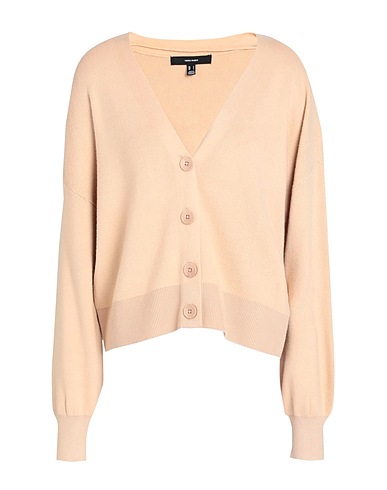 VERO MODA Strickjacke Beige 52% Viskose EcoVero™, 28% Polyester, 20% Nylon