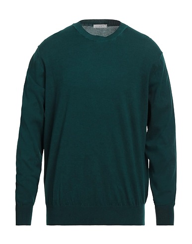 PAOLO PECORA Sweater Dark green 100% Cotton