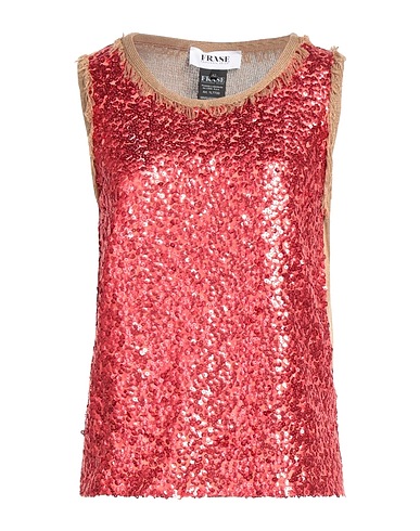 FRASE FRANCESCA SEVERI Maglia Gilet Rosso 100% Poliestere, Viscosa, Elastan