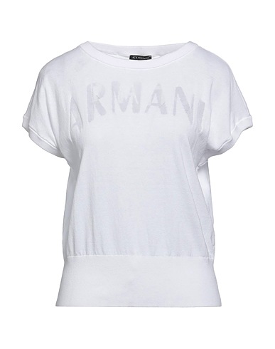 ARMANI EXCHANGE Pullover Weiß 60% Recycelte Baumwolle, 40% Recyceltes Polyester