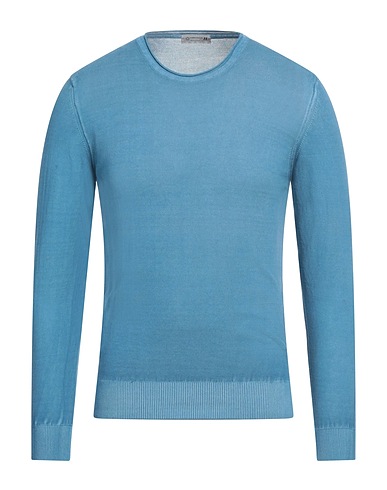 DANIELE ALESSANDRINI HOMME Pullover Blaugrau 100% Baumwolle