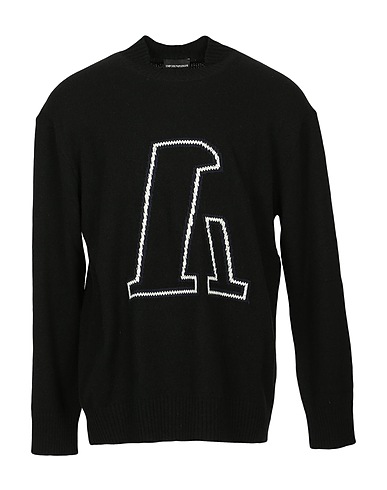 EMPORIO ARMANI Pullover Nero 70% Lana di alpaca, 30% Poliammide