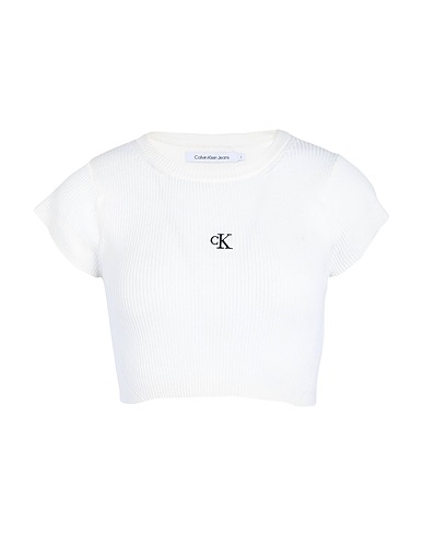 CALVIN KLEIN JEANS Top Bianco 72% Lyocell Tencel™, 28% Poliammide