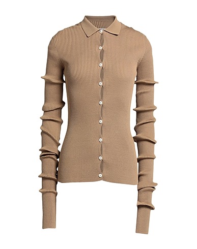 QUIRA Cardigan Khaki 82% Cotton, 18% Polyamide