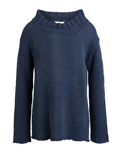 ALPHA STUDIO Sweater Navy 48% Linen, 35% Cotton, 17% Polyester