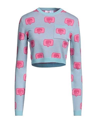CHIARA FERRAGNI Sweater Sky blue 100% Wool