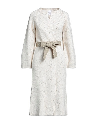 ANTONELLA RIZZA Cardigan Ivory 80% Merino Wool, 13% Metallic fiber, 6% Cashmere, 1% Meryl® Elite