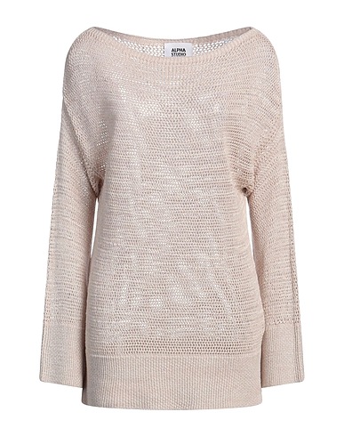 ALPHA STUDIO Sweater Beige 53% Viscose, 37% Cotton, 10% Silk