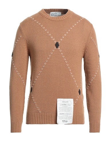 BALLANTYNE Cashmere jumper RAW DIAMOND BY BALLANTYNE Camel 100% Cashmere
