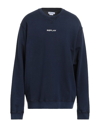 REPLAY Sweatshirt Blau 100% Organische Baumwolle