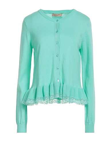 TWINSET Cardigan Turquoise 85% Cotton, 15% Cashmere
