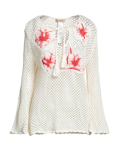 TWINSET Jumper Ivory 60% Cotton, 40% Polyamide, Wool