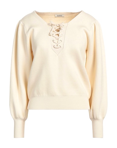 SANDRO Jumper Ivory 55% Viscose, 23% Polyester, 22% Polyamide