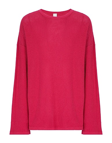 8 by YOOX Pullover COTTON RELAXED FIT CREW-NECK JUMPER
 Fucsia 50% Cotone, 50% Cotone riciclato