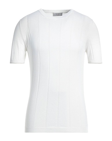 FERRANTE Pullover Avorio 55% Seta, 45% Cotone