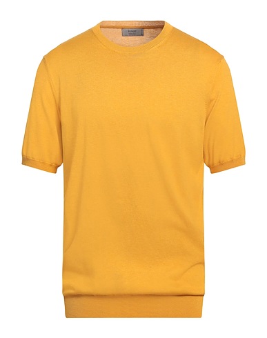 FERRANTE Pullover Jaune-orange 55% Soie, 45% Coton