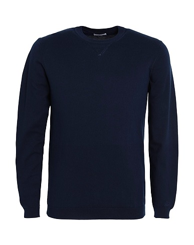 WOOLRICH Pullover LOGO CREWNECK 
 Marineblau 100% Baumwolle