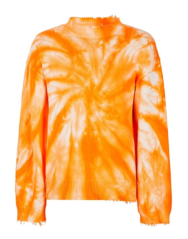 8 by YOOX Pullover ORGANIC COTTON TIE DYE  KNIT JUMPER
 Arancione 100% Cotone organico