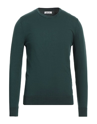 REPLAY Jumper Deep teal 84% Cotton, 15% Polyester, 1% Elastane