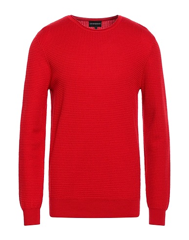 EMPORIO ARMANI Sweater Red 47% Acrylic, 34% Lyocell, 19% Wool
