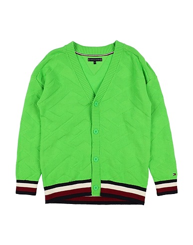TOMMY HILFIGER Cardigan Lime green 100% Cotton