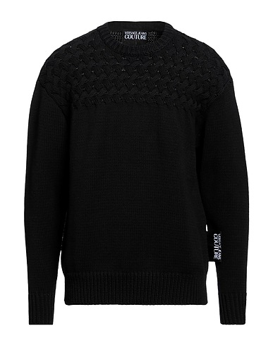 VERSACE JEANS COUTURE Sweater Black 90% Cotton, 10% Polyester
