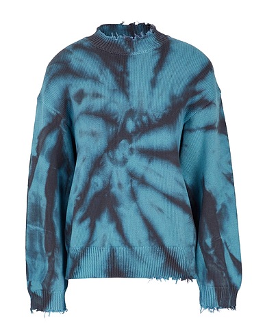 8 by YOOX Jumper ORGANIC COTTON TIE DYE SWEATER
 Slate blue 100% Organic cotton