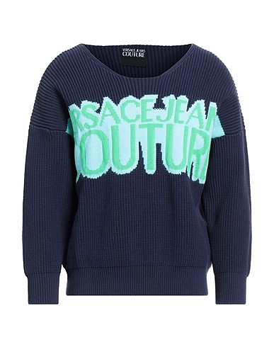VERSACE JEANS COUTURE Sweater Navy 70% Cotton, 30% Polyester