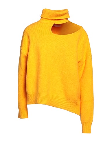 REJINA PYO Rollkragenpullover Gelb 80% Organische Baumwolle, 16% Polyamid, 4% Elastan