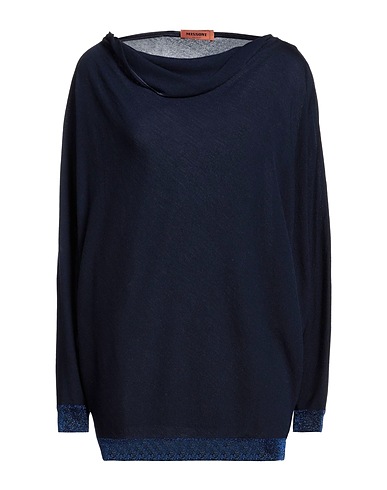 MISSONI Jumper Navy blue 90% Wool, 6% Viscose, 2% Polyamide, 2% Polyester