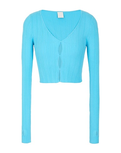 8 by YOOX Pullover VISCOSE BLEND RIBBED KNIT CROP CARDIGAN
 Tūrkis 72% Viskose, 28% Recyceltes Polyester