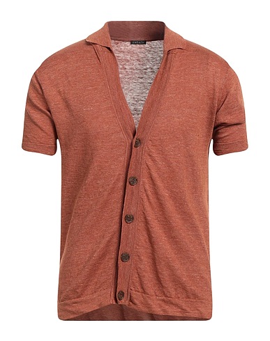 RETOIS Strickjacke Braun 77% Leinen, 23% Baumwolle