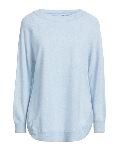 EUROPEAN CULTURE Sweater Sky blue 40% Wool, 30% Viscose, 20% Polyamide, 10% Cashmere