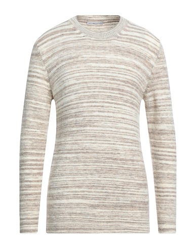 GREY DANIELE ALESSANDRINI Jumper Beige 42% Wool, 32% Polyamide, 25% Acrylic, 1% Elastane