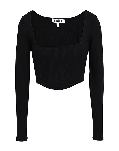 EDITED Off-the-shoulder top Merian Top
 Black 95% EcoVero™ viscose, 5% Elastane