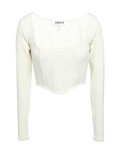 EDITED Top spalle scoperte Merian Top
 Panna 95% Viscosa EcoVero™, 5% Elastan