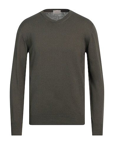 ALTEA Pullover Vert militaire 55% Lin, 45% Coton
