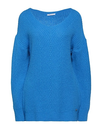 FLY GIRL Pullover Azurblau 57% Acryl, 29% Polyester, 14% Wolle