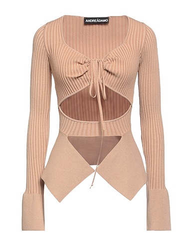 ANDREĀDAMO Sweater Beige 80% Viscose, 10% Polyester, 9% Polyamide, 1% Elastane