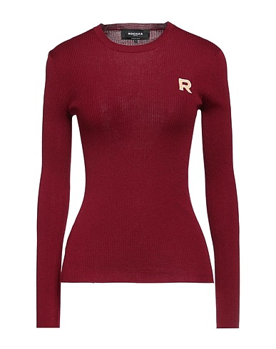ROCHAS Jumper Burgundy 100% Virgin Wool