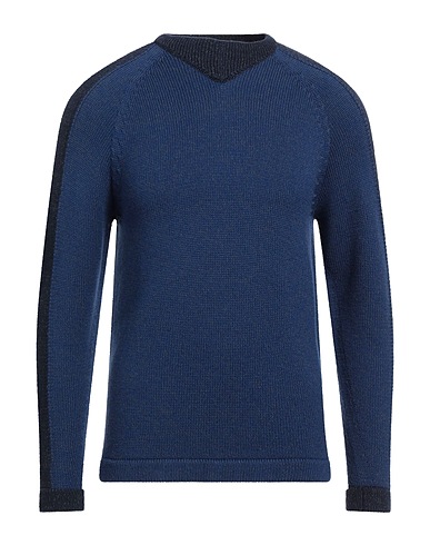ESEMPLARE Pullover Blu 83% Lana Merino, 16% Cotone, 1% Argento
