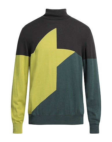 CANALI Polo neck Lime green 50% Acrylic, 20% Viscose, 20% Cotton, 10% Wool