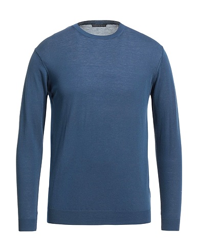 THOMAS REED Sweater Slate blue 60% Cotton, 40% Linen